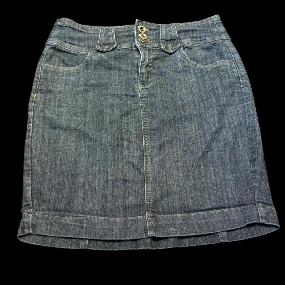 Classic Dark Blue Denim Skirt